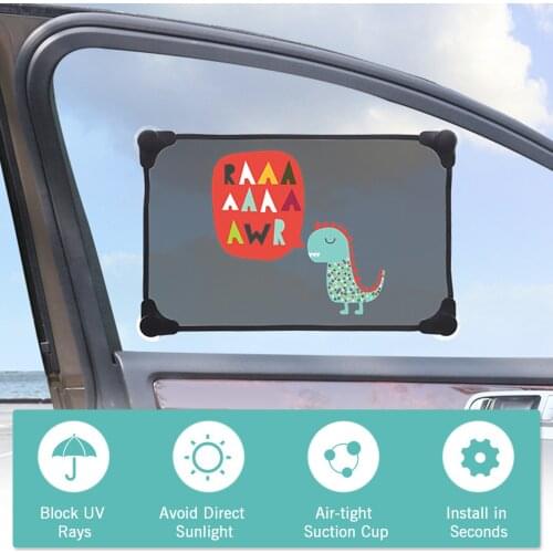 Car Window Shade Stretchable Sun Protector Curtain for Side Window Custom Fit Car Side Window Sunshade Blocks UV Rays &Sun Glare