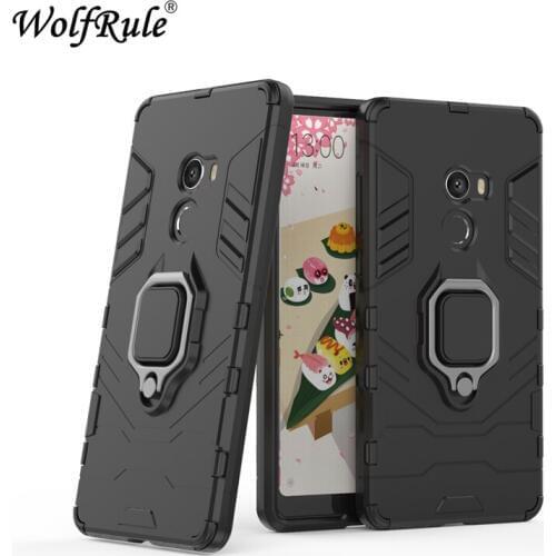 Case For Xiaomi Mi Mix 2 PU Hard PC Case Ring Holder Stand Magnetic Armor Case For Xiaomi Mi Mix 2 Fundas For Xiaomi MiMix 2