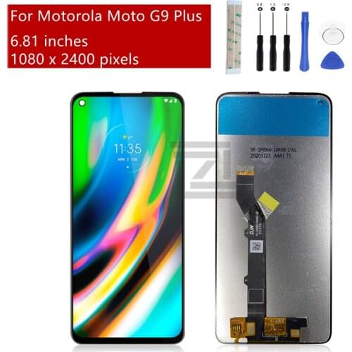 For Motorola Moto G9 Plus LCD Display Touch screen Digitizer Assembly Replacement Repair Parts 6.81"