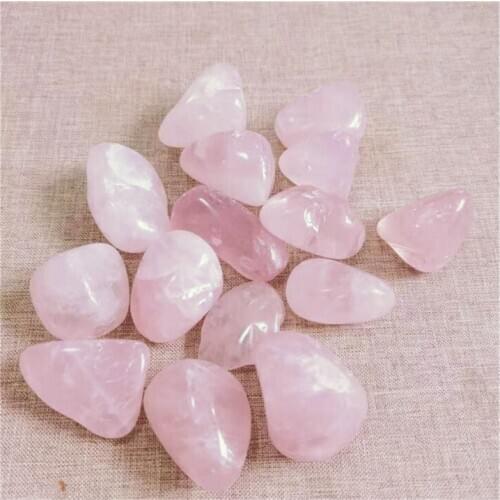 Rose Quartz Tumbled Gemstone Hand Carved Crystals Healing Stones For Home Decoration