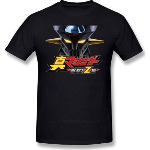 Mazinger Z T Shirt Shin Anime Cartoon T-Shirt Cotton Short Sleeve Tee Shirt Men Fun Basic Oversize Printed Tshirt