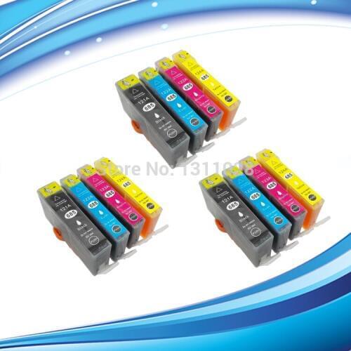 INK WAY 3 sets of compatible inkjet cartridge for HP685 BK C M Y, WITH CHIPS AND INK , READY TO USE