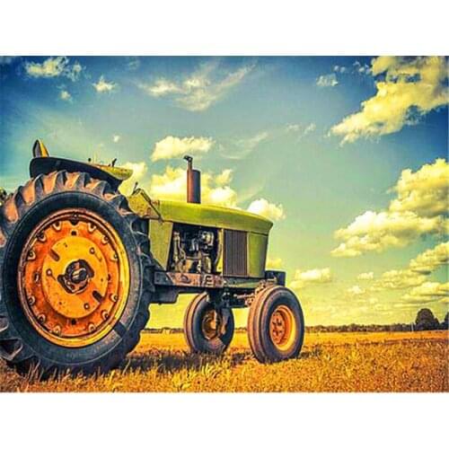 5D Full Square Diamond Painting Landscape Scenery Diamond Embroidery Cross Stitch Tractor Rhinestones Mosaic Handicraft