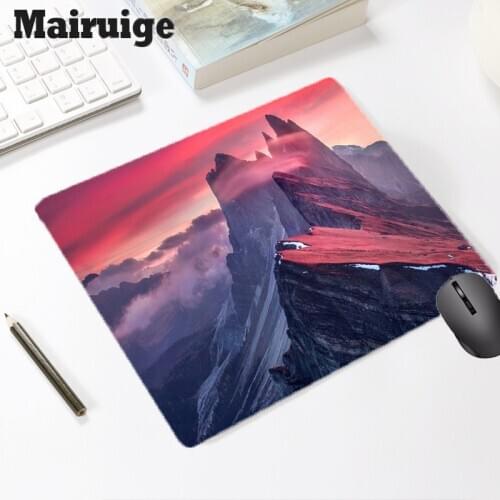 Mairuige Mountains River Pattern Small Mouse Pad Office Home Gaming Laptop Tablet PC Rubber Non-slip Desk Mat Gaming Accessories