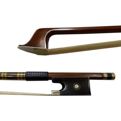 10pcs Violin Bow full size 4/4 Ebony Frog gold Colored Shell Straight Brazilwood Fiddle Violin Bow4/4,3/4,1/2,1/4