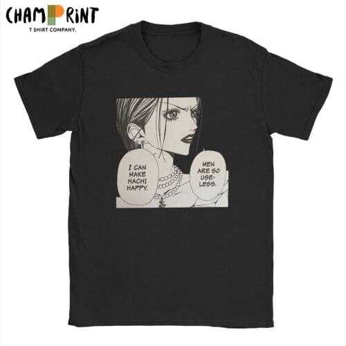 NANA Osaki Manga & Anime T Shirt Men Pure Cotton Novelty T-Shirt Round Neck Osaki Tee Shirt Short Sleeve Clothing Party
