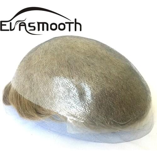 Europe Thin SKin Men Toupee 0.03mm Full Pu Base Men Wig Vloop Invisible Knot Natural Human Hair Replacement System Male Wig
