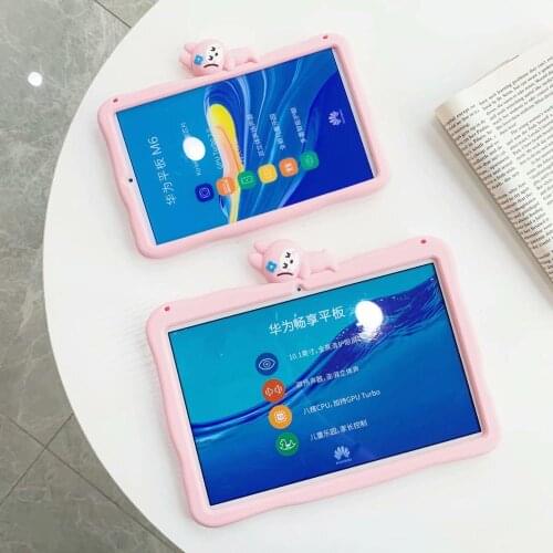 Cartoon Kids Soft Silicon Tablet Cover For Huawei Mediapad M5 Lite 10.1 M6 8.4 10.8 T5 8.0 T5 10.1 For Matepad 10.4 Case Coque