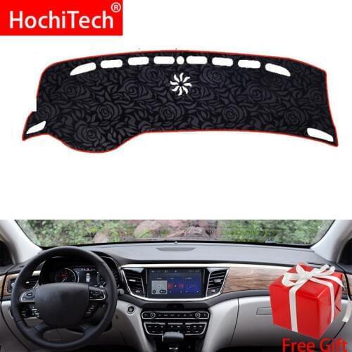 Rose Pattern Non-slip Dashmat Dash Mat Dashboard Cover Pad Cover Carpet Car Sticker for GAC Trumpchi GS8 2018 Car Styling
