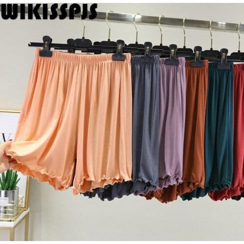 Summer New Loose One-piece Large Size Underpants with Auricularia Edge for Hot Pants Casual Summer Pajamas Women Bottoms Pants