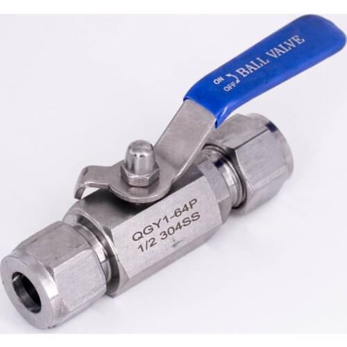 Fit 6/8/10/12/14mm 1/4" 3/8" 1/2" Tube OD Compression Ball Valve 304 Stainless Steel