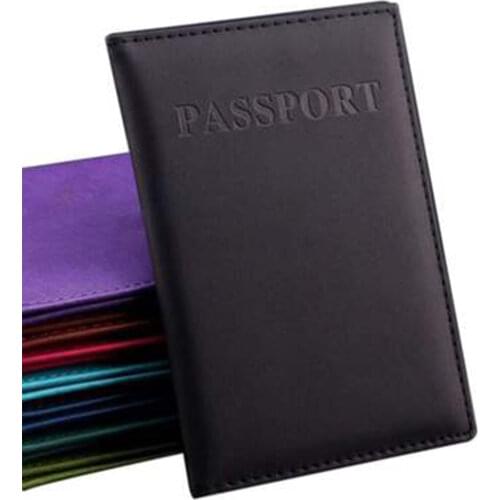 Hot Sale Simple PU Leather Candy Color Fashion Passport Cover Card Holder Travel Passport Holder crocodile grain passport case