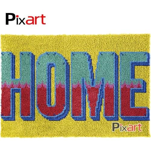 Latch Hook Rug colorful HOME Lush Wall Tapestry Kits DIY Carpet Rug Lofty Yarn Cushion Arts Crocheted Fluffy Floor Mat Crafts