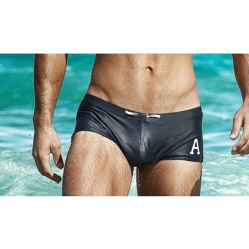 Slim Swim Boxer Shorts Mens Swimming Trunks Letter Beach Underwear Swimwear Training Briefs Pants Beachwear Sports Running Trunk