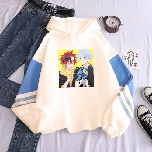 Funny Latest Anime SK8 The Infinity Contrast Color Hoodie Sweatshirts Women Harajuku Korean Aesthetic Oversized Fashion Hoodies