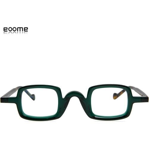 Vintage Small Square Frame Handmade Acetate Retro small face shape Eyewear Make Reading Glass Lens