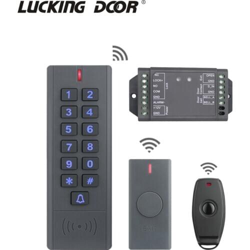 Waterproof Wireless Door Lock Remote Control Access Control 125Khz EM Card RFID Wireless Access Control Keypad Control Reader