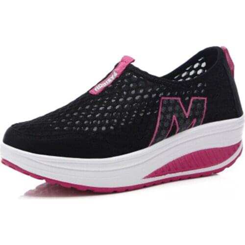 Tennis Shoes For Women Breathable Sneakers 2021 Autumn Sports Comfy Jogging Trainers Female Soft Wedge Zapatos De Mujer Cheap