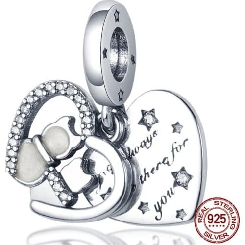 2021 New 100% 925 Sterling Silver Cats Love Charm Fit Original 3mm Bracelet&Bangle Making Fashion DIY Jewelry For Women