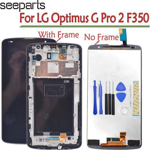 100% Test 5.9''For LG Optimus G Pro 2 F350 D837 D838 LCD Display Touch Screen Digitizer Assembly with frame Free Shipping +Tools