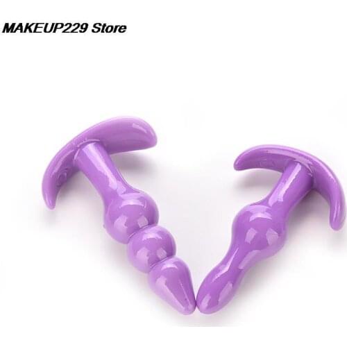 1pc Soft Silicone Anal Dildo Butt Plug Prostate Massager Adult Gay Products Anal Plug Beads Erotic Sex Toys for Men Women