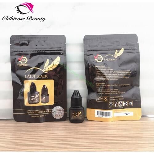 3 bottles black Lady glue eyelash extensions Original low irritation 2-3s fast drying for sensitive skin lasting 5-6weeks
