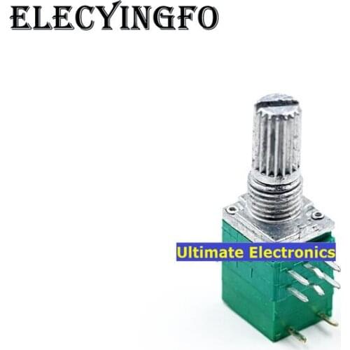 5PCS 8 feet | RV097NS double potentiometer B50K with switch sound / amplifier / sealed potentiometer