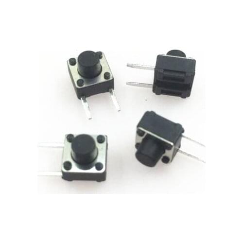 500Pcs 6*6*6mm SMD Tact light touch switch 2 pin side button Micro button 6*6*6H