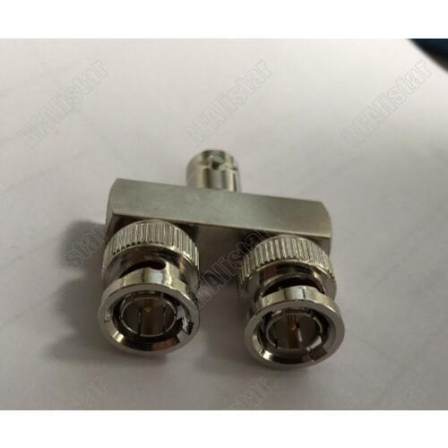 500 Pieces Adapter Two BNC Male Plug to BNC Female Jack "T" Type Y grains 75ohm Brass RF Coaxial Connector Adaptor