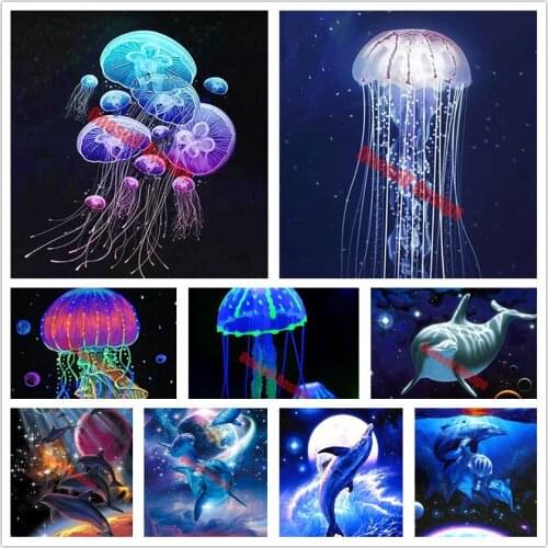 5d diamond painting full square Jellyfish 5d diamond mosaic sale Jellyfish diy diamond embroidery full set christmas gift