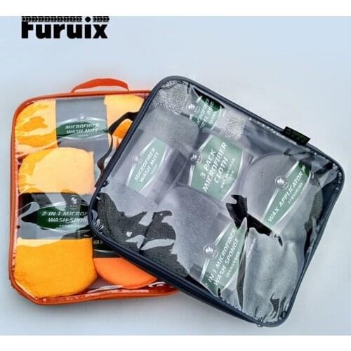 9pcs Microfiber Towel Car Wash Cloth Auto Cleaning Door Window Care Thick Water Absorption for Car Home Automobile Accessories