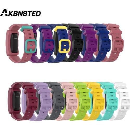 AKBNSTED For Fitbit ACE 2 Smart Watch Colorful Silicone Watch Strap For Fitbit Inspire/Inspire HR Wristband Replace Accessories