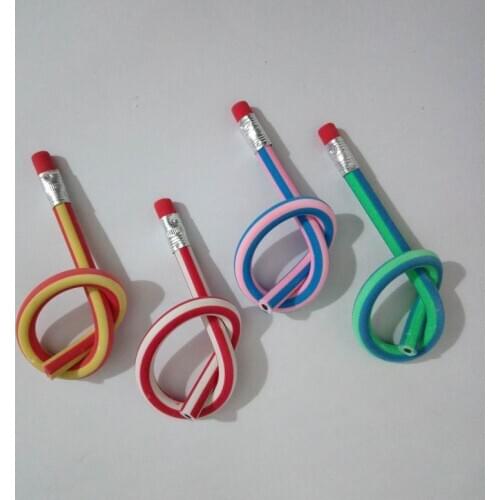 1000 pcs Colorful Magic Bendy Flexible Soft Pencil With Eraser For Kids Writing Gift Student School Office Use