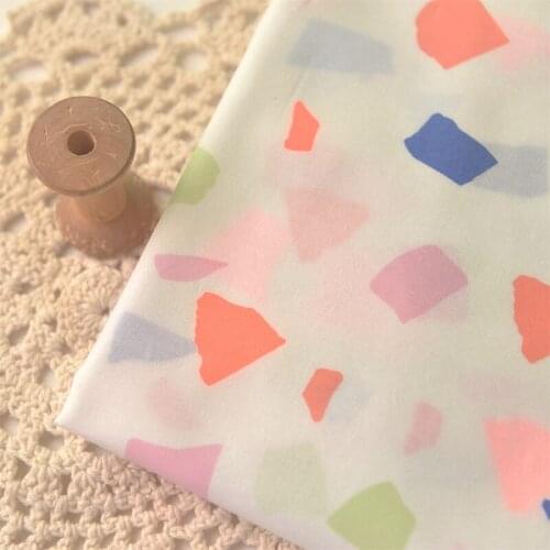 Color Irregular Square Poplin Cotton Fabric Tops, Skirts, Tablecloths, Home Decoration, Handmade Diy Fabrics