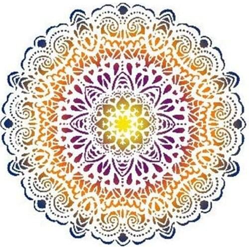 DIY Craft Layering Mandala Stencils for Painting on Wood Walls Art Scrapbooking Stamping Album Decorative Embossing Paper Cards