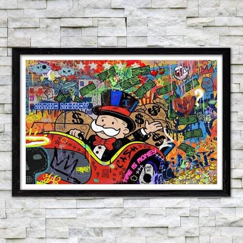Forbes Monopoly Boss Graffiti Art Poster And Prints Rich Man Funny Wall Decor Canvas Painting For Living Room Mural Pictures