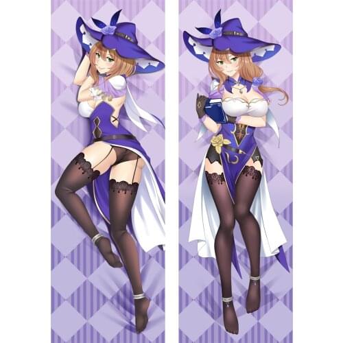 Game Genshin Impact Witch Lisa Dakimakura Hugging Body Pillow Case DIY Double Side 3D Printed Anime Pillow Cover Pillowcase