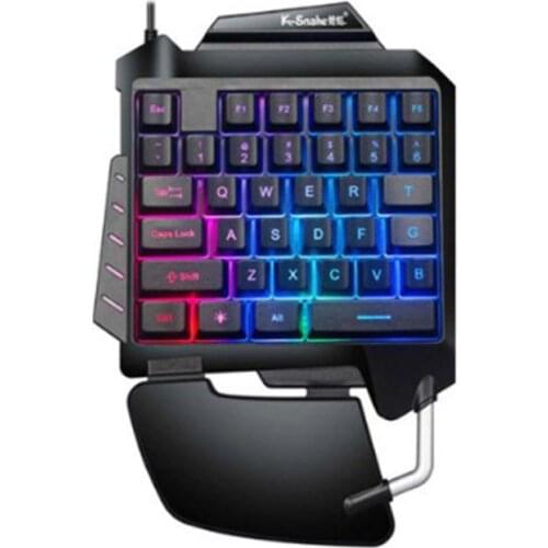 Single Handed Gaming Membrane Keyboard Portable One Hand Ergonomic Game Keypad For PC Laptop Pro PUBG Gamer Eat Chicken Keyboard
