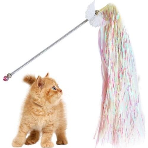 Cat Toy Pet Cat Tassel Teaser Wing Cat Catcher Teaser Stick Funny Cat Teaser Wand Kitten Interactive Toys for Cats