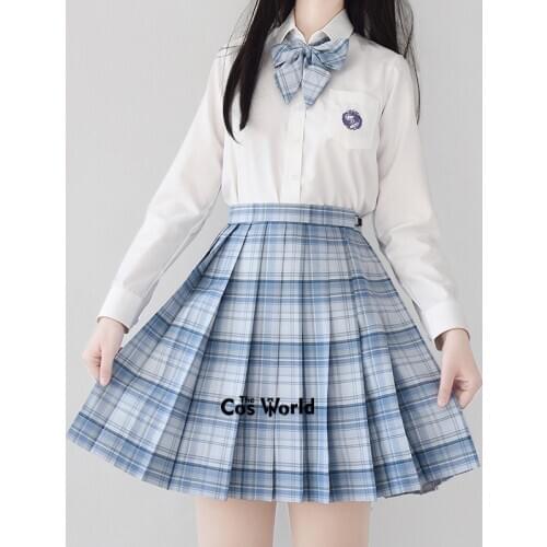 [Iceland] Girls Summer High Waist Pleated Skirts Plaid Skirts Women Dress For JK School Uniform Students Cloths