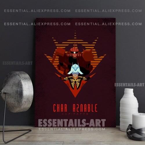 Char Aznable The Gundam Zaku Poster Canvas Wall Art Painting Decor Pictures Bedroom Study Living Room Home Decoration Prints