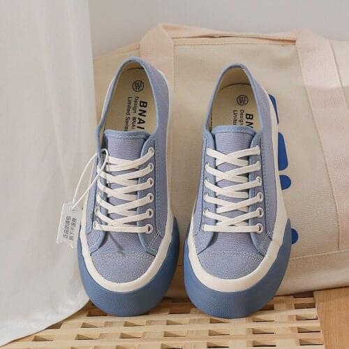 New Retro Canvas Shoes Mixed Colors Fashion Casual Shoes Womens Platforms Flat Shoes Street Trend Ladies Shoes Lace-up Sneakers