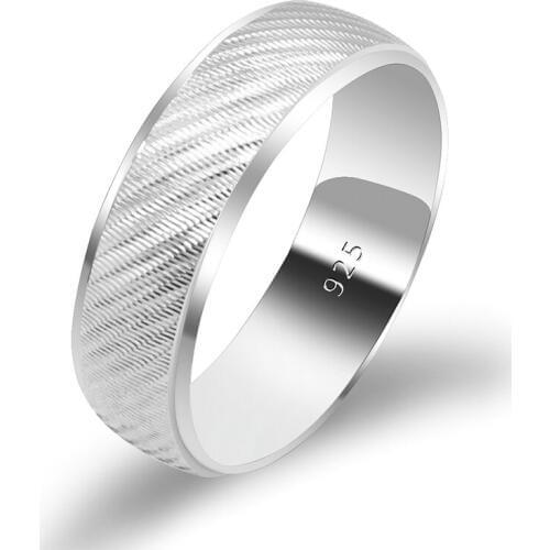 Couple Ring Authentic S925 Silver Wedding Band Ring for Lover Anniversary Valentines Day Gifts Fine Making Jewelry Rings