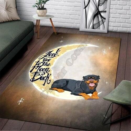 Rottweiler Area Rug 3D All Over Printed Non-slip Mat Dining Room Living Room Soft Bedroom Carpet 01