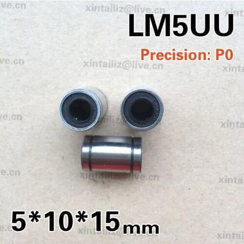 [LM5UU-P0]Free Shipping 10pcs high quality linear bearing LM5UU LB5UU bearing machine lathe linear bearing 5mm*10mm*15mm