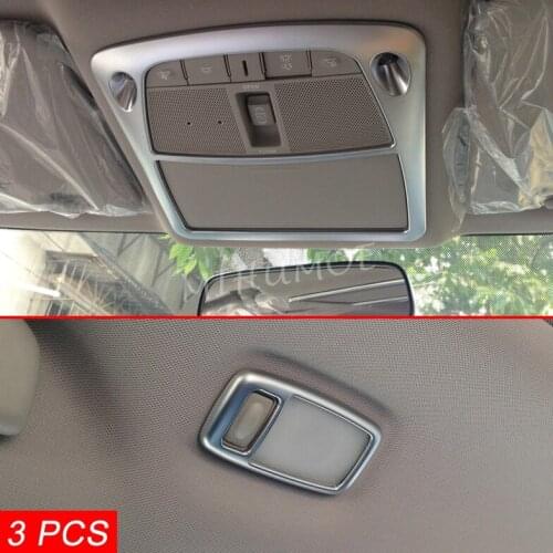 Matte Chrome Interior Roof Reading Light Switch Cover Trims For Nissan Rogue X-Trail T32 2014-2021
