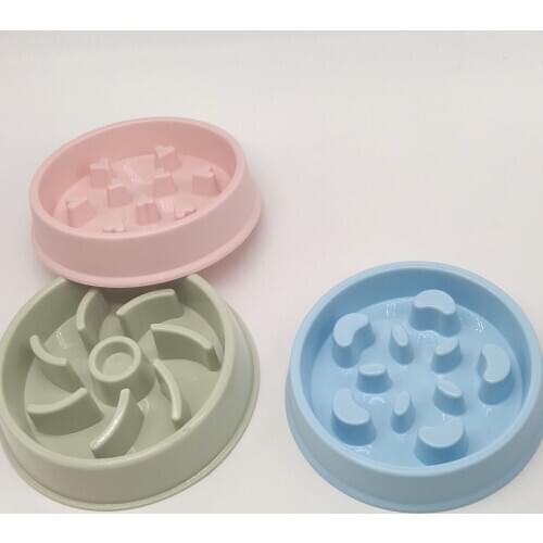 Slow Food Tray Cat Dogs Feeder Bowl Puppy Feeding Plastic Water Food Pet Supplies Pet Dog 4 Color Goods