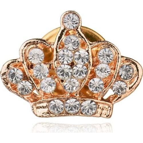 Fashion Personality Clothing Jewelry Inlaid Zircon Crown Brooch For Women And Men Luxury Namour Charm Gift All Seasons
