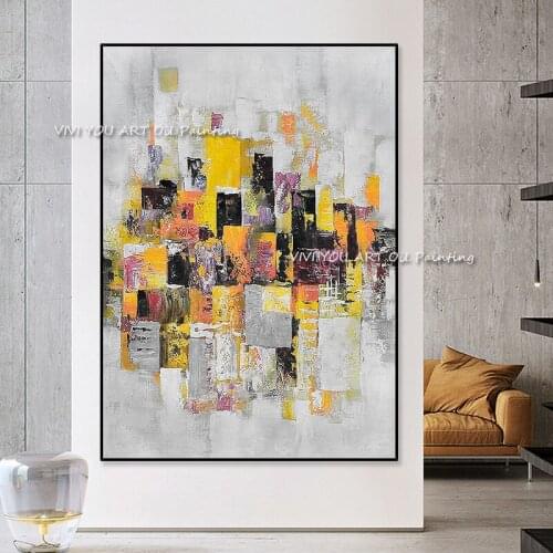 Wall Art 100% handmde Abtract oil Painting on Canvas high quality Landscape painting artwork Bedroom Living Room Home Decoration