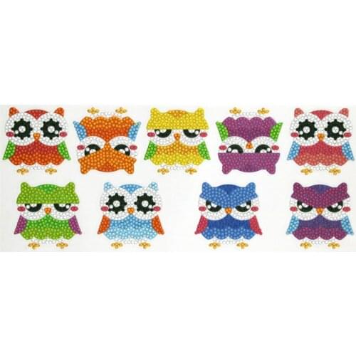 New Coming 9pcs Bird Theme Diamond Painting Stickers Diamond Embroidery Cross Stitch Paint With Diamonds For Kids Gift Decor